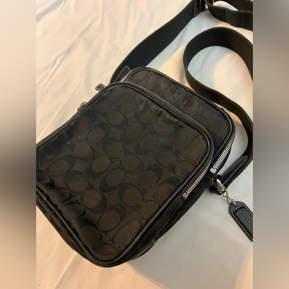 Coach Black Mono Crossbody Bag 2003